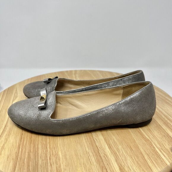 Kate Spade Silver Shimmer Ballet Flats Women’s 6.5 Office Work Professional - Picture 4 of 10